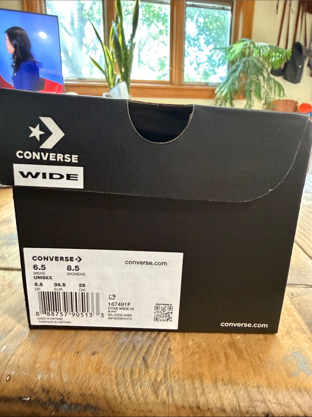 NIB Converse Chuck Taylor All Star Wide High Top Black M 6.5 / W 8.5 - Picture 7 of 7